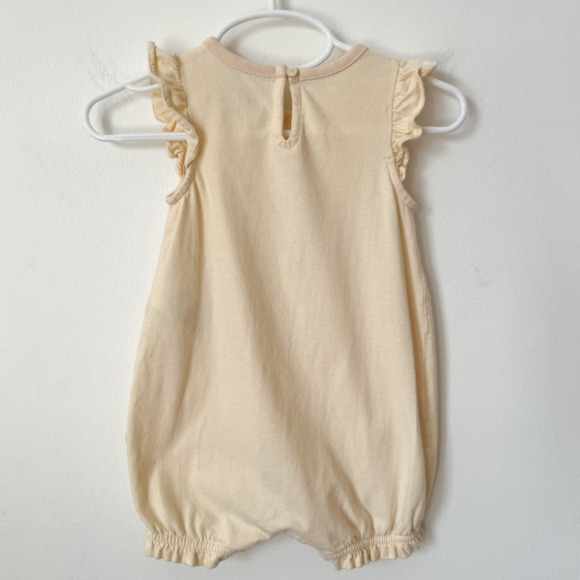 babyGap x Disney Winnie the Pooh Piglet Graphic Romper 6-12 month Girls Yellow - Picture 4 of 6